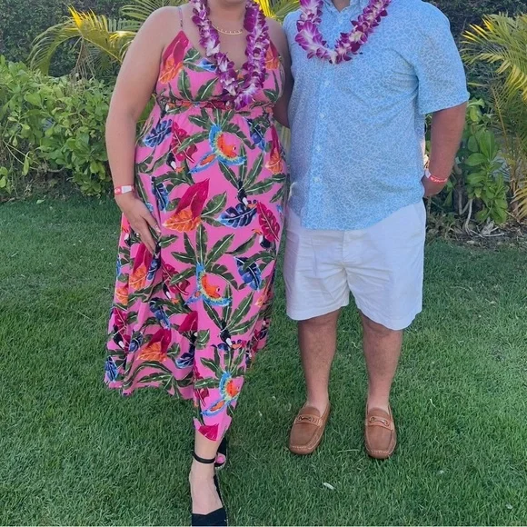 Fuchsia Floral Spaghetti Strap Maxi Dress - Picture 9 of 9